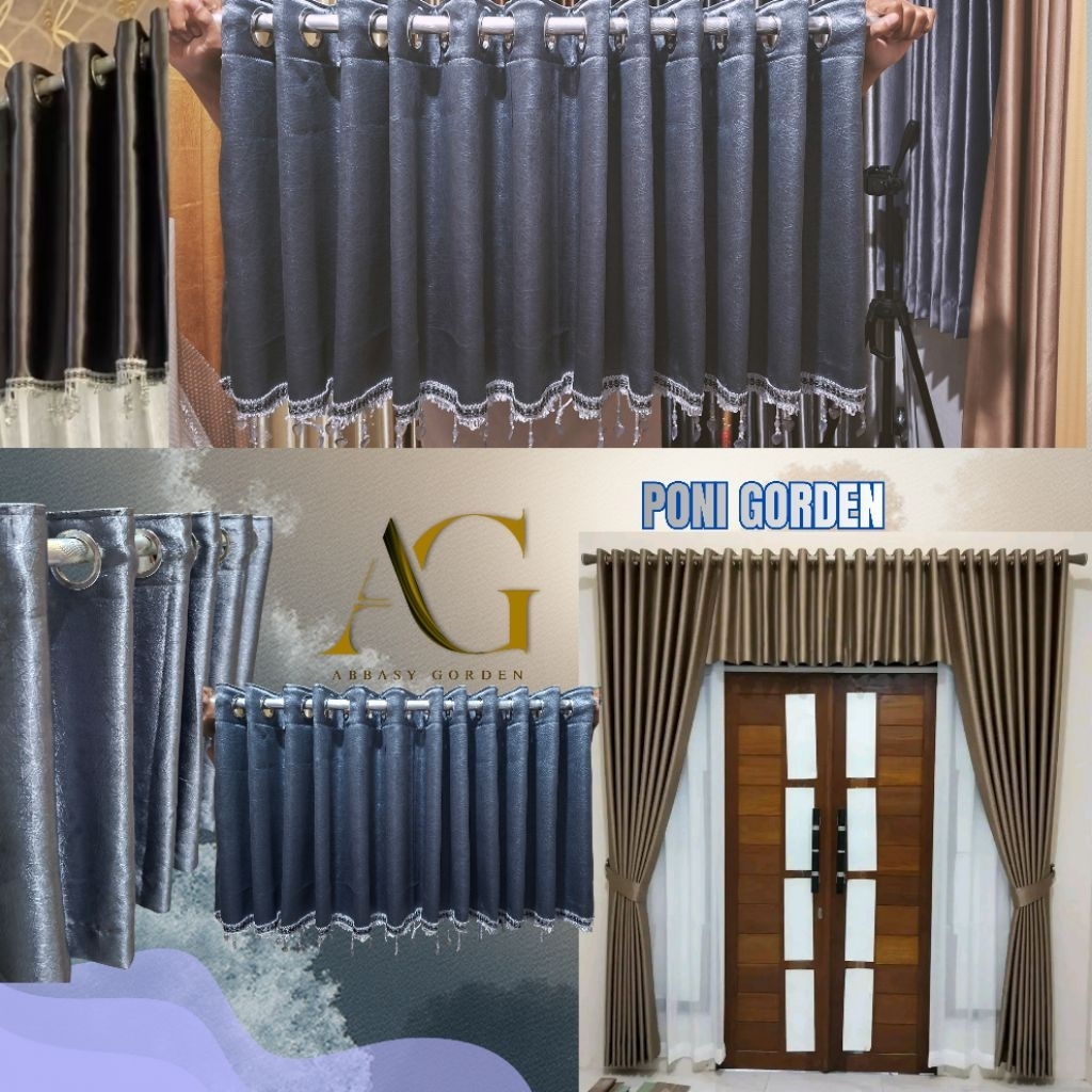 Gordeng Poni Jendela Minimalis Hordeng Poni Pintu Mewah Tabal Tidak Norak