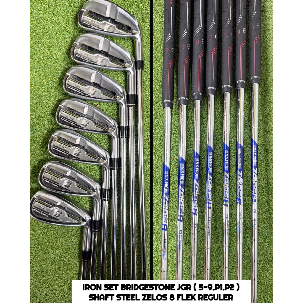 Iron Set Golf Bridgestone JGR Shaft Steel Flek Reguler Bekas Original - Stick Golf Iron Set Original