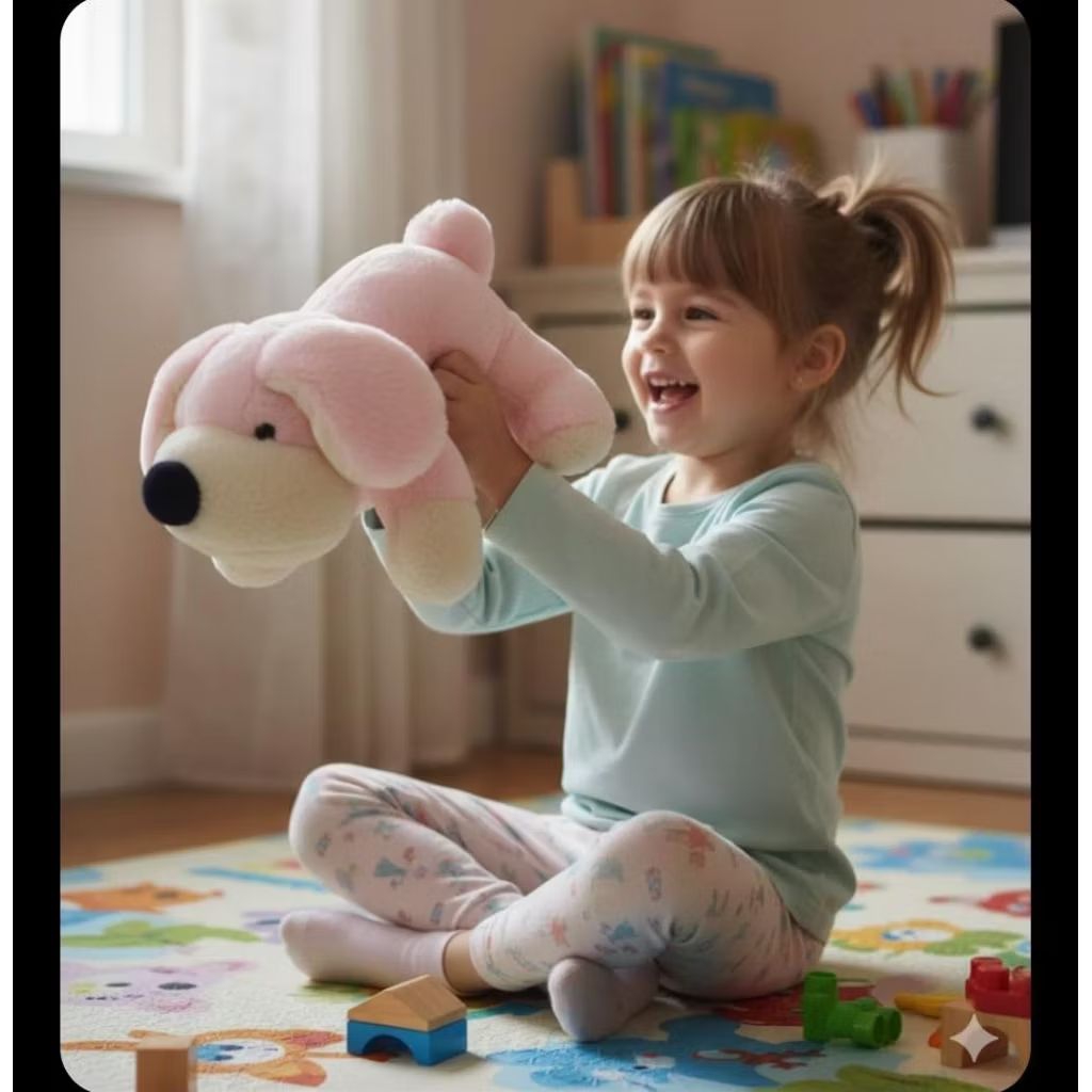 Boneka Anjing Besar Pink Preloved