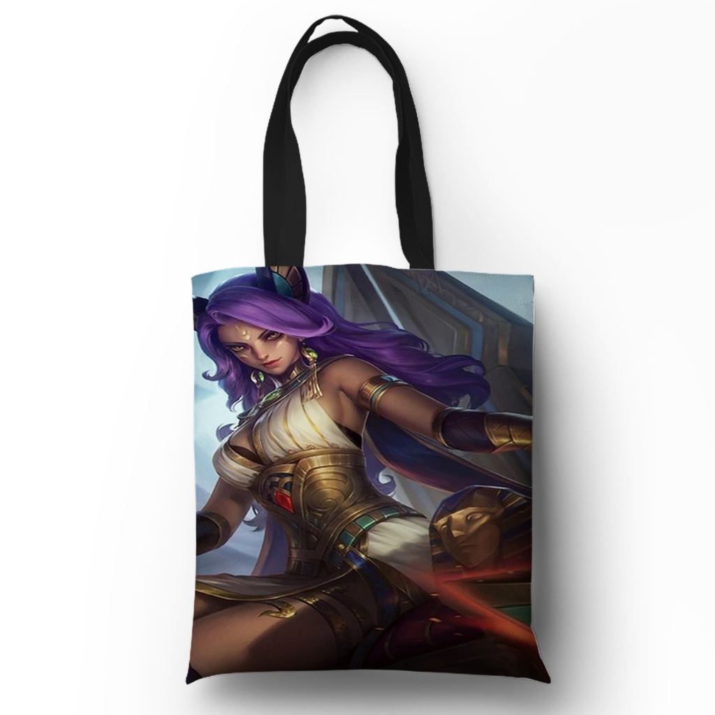 Tote Bag Full Print Bahan Kanvas Waterproof Pria Wanita Motif Esmeralda MLBB Mobile Legend