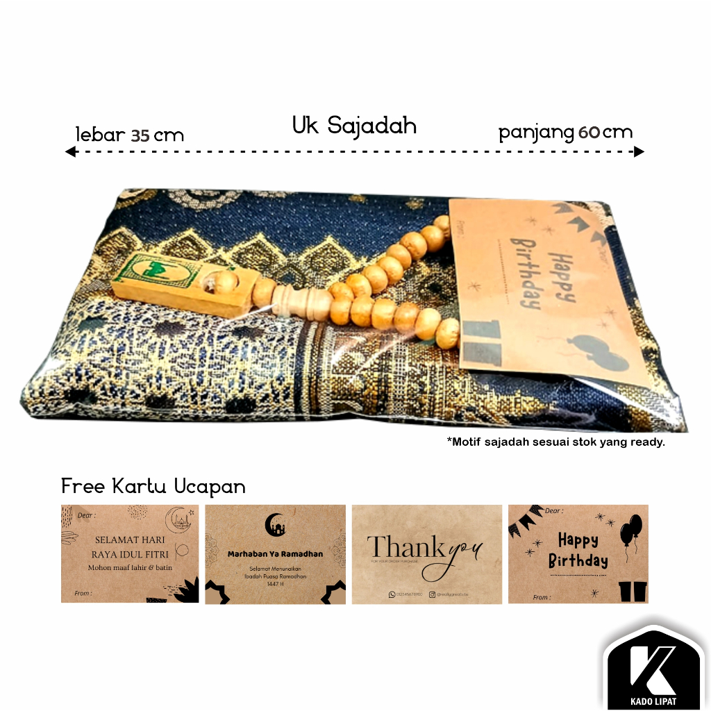 Parcel Souvenir Sajadah Kecil+Tasbih Murah Pengajian/ Pernikahan /Tasyakuran / Aqiqah / Haji / Umroh
