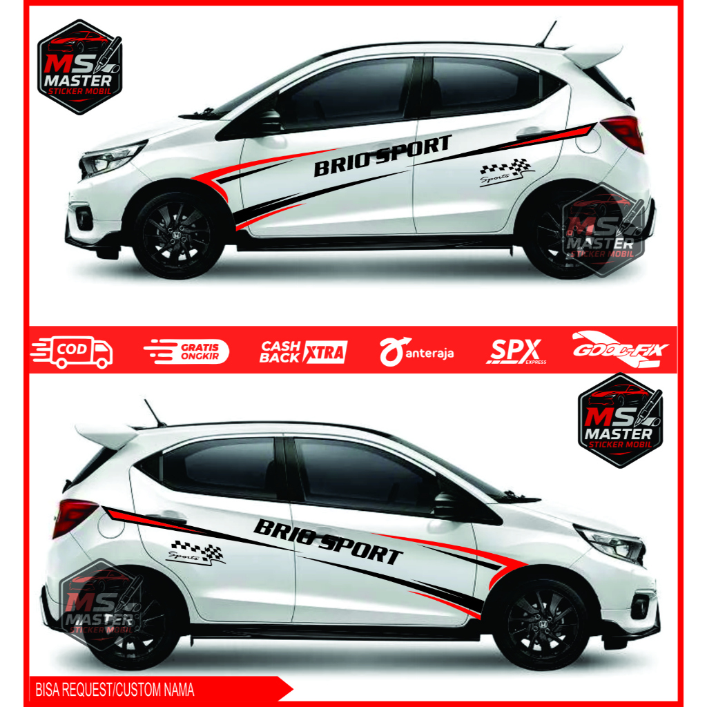 STICKER CUTTING BODY SAMPING JAZZ CUTTING STICKER VARIASI MOBIL STICKER JAZZ RS TERBARU