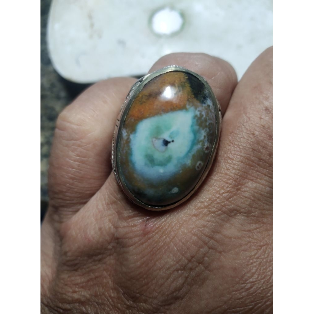 Batu Garut Cisanggiri Motif Gambar Orang bertopi Natural kode 47/942