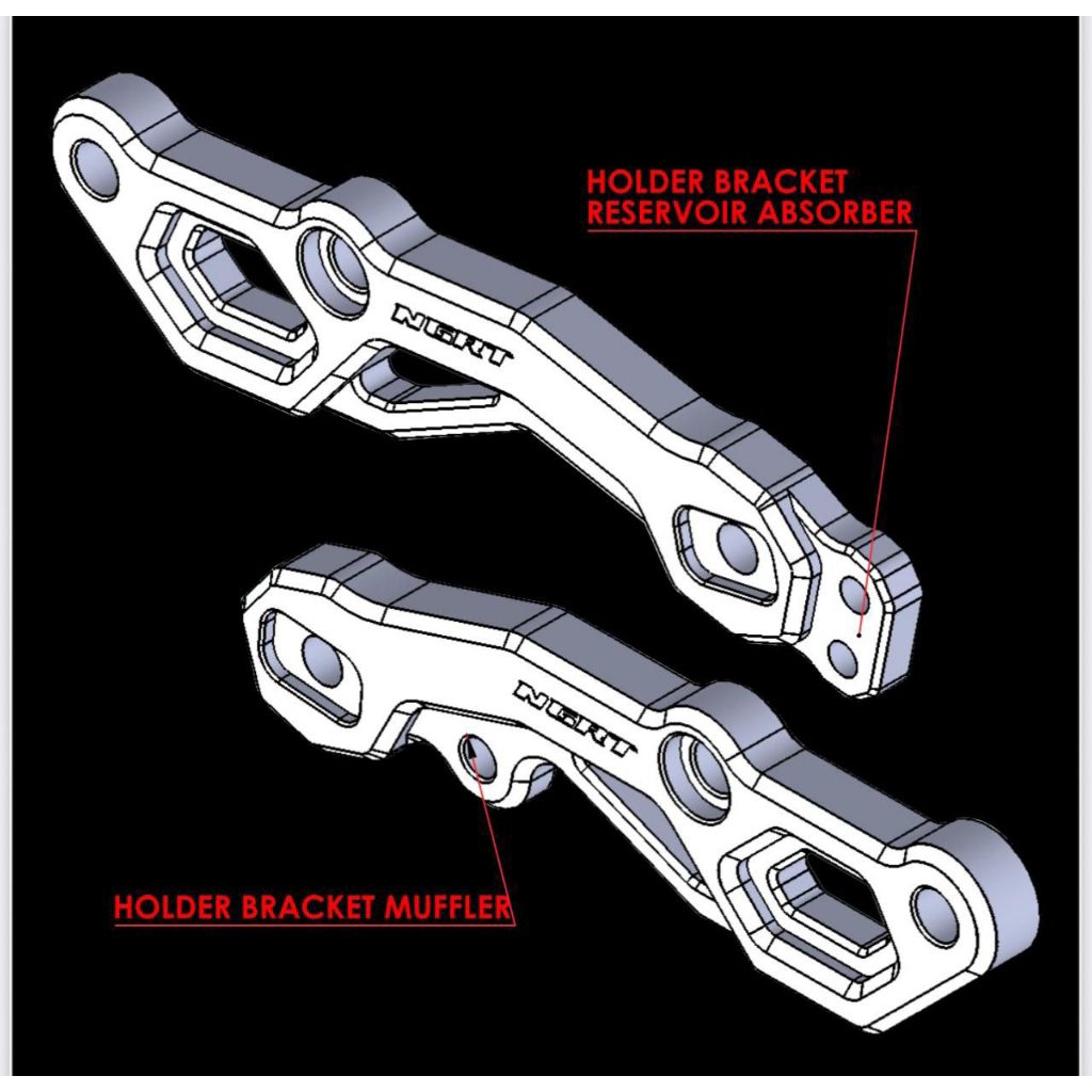 Pijakan Injakan NGRT Breket Step Boncengan Belakang Lipat Underbone Satria Fu karbu Raider Satria Fi