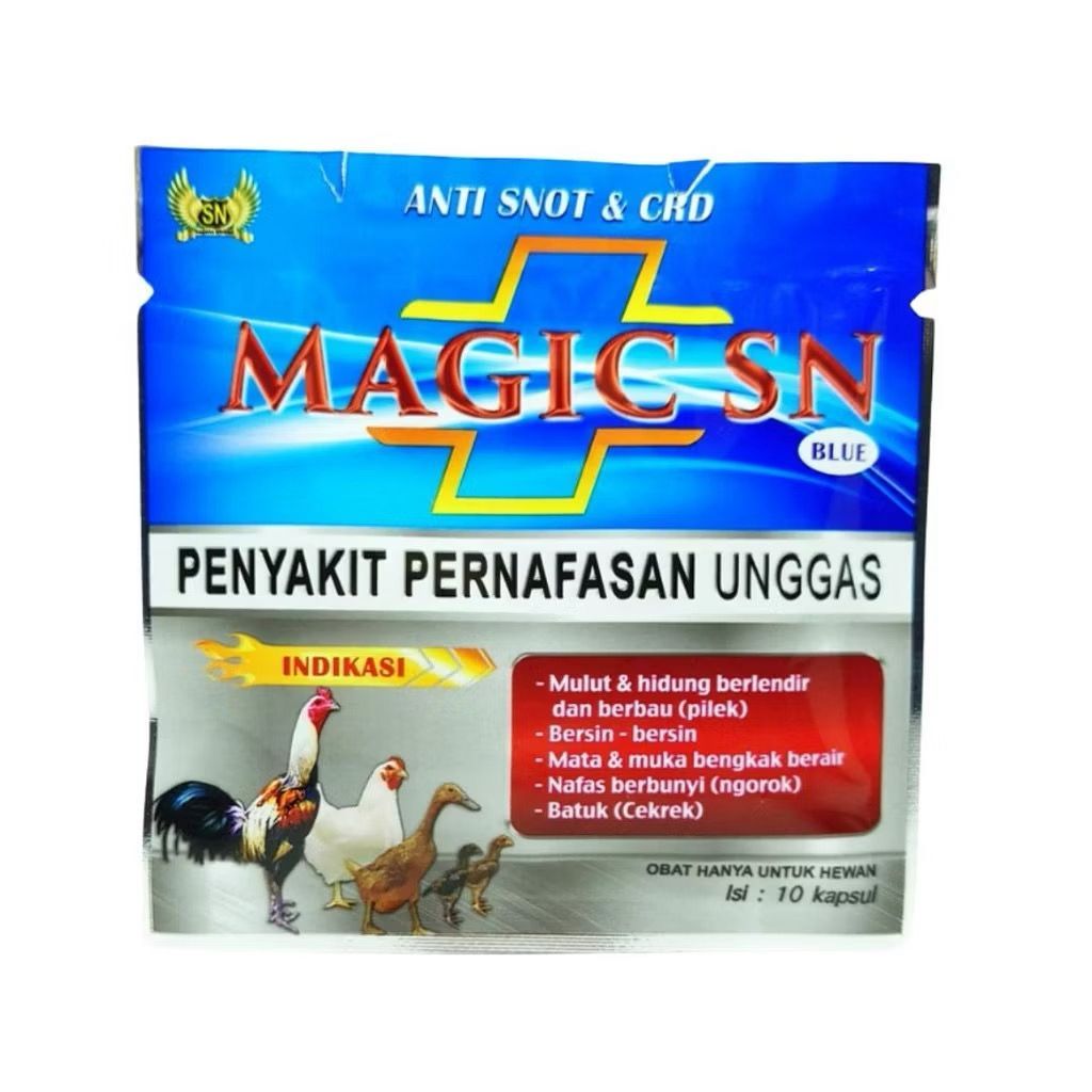 Magic SN Blue - Obat Anti Snot dan CRD Ayam/Obat Penyakit Pernafasan Unggas