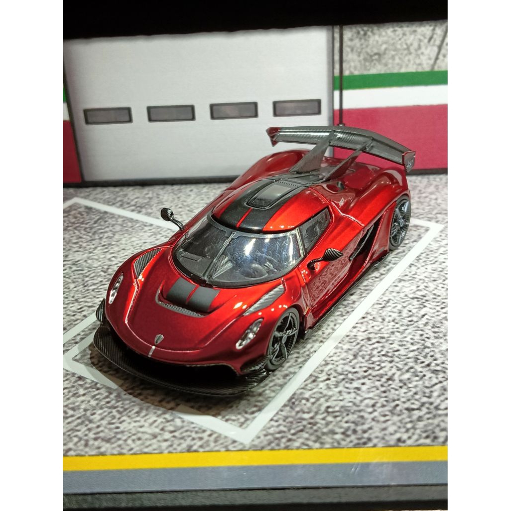 cm model koenigsegg jesko attack metallic red