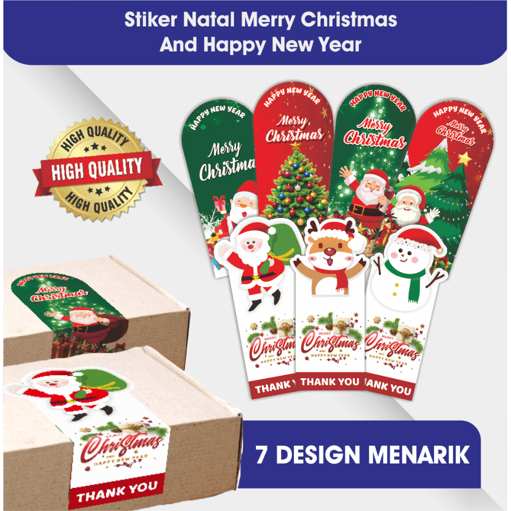 Stiker Natal | Stiker Toples Natal | Christmas Sticker | Stiker Segel Toples Natal Premium | Stiker 