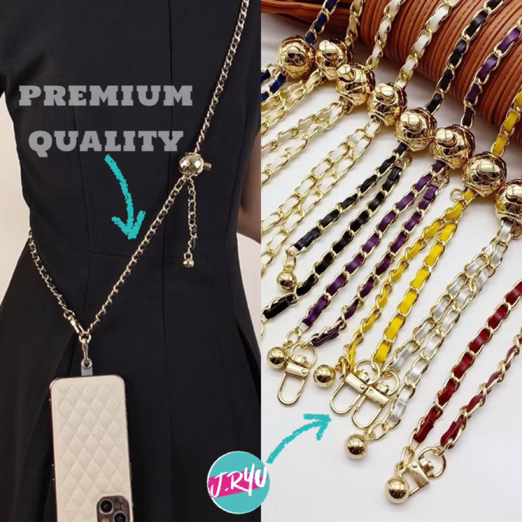 JRYU PREMIUM Tali gantungan Rantai Panjang import / tali Gantungan HP / tali Gantugan tas