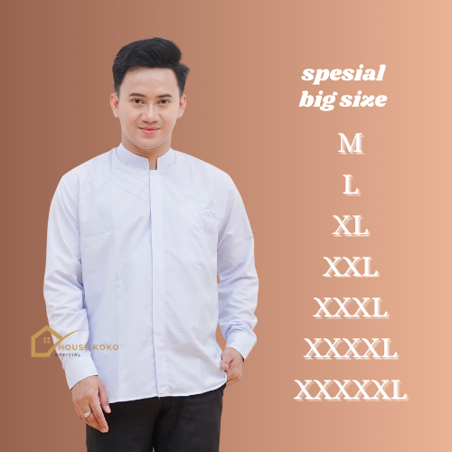 Baju Koko Jumbo Pria Size Lengan Panjang M L XL XXL XXXL XXXXL XXXXXL House Koko Motif MARVEL