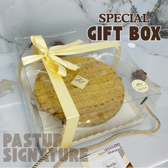 Hampers Pastel Tutup Signature Mangkuk Kaca Premium — Oven Glass Dish 15cm / 22cm / 26cm — Parcel Pa