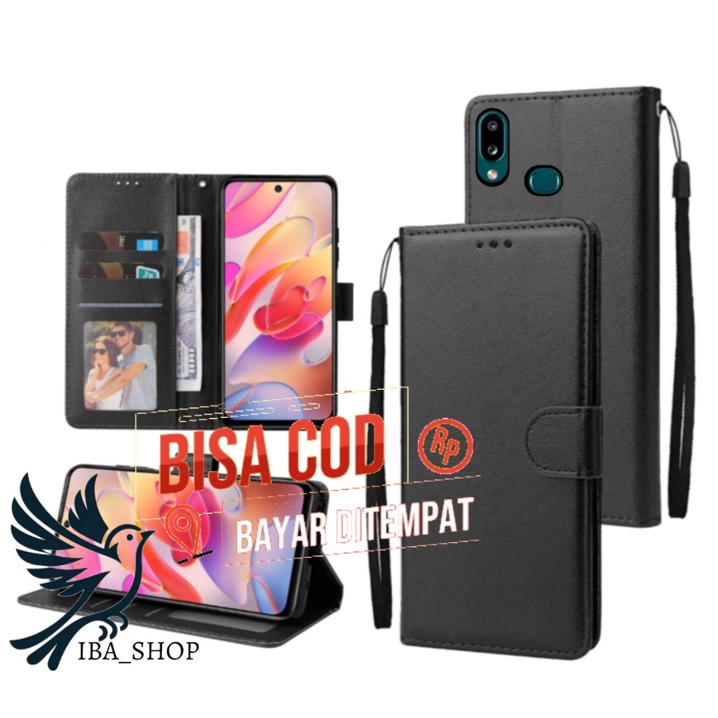 CASE HP SAMSUNG A10S - CASING DOMPET-FLIP LEATHER-SARUNG HP