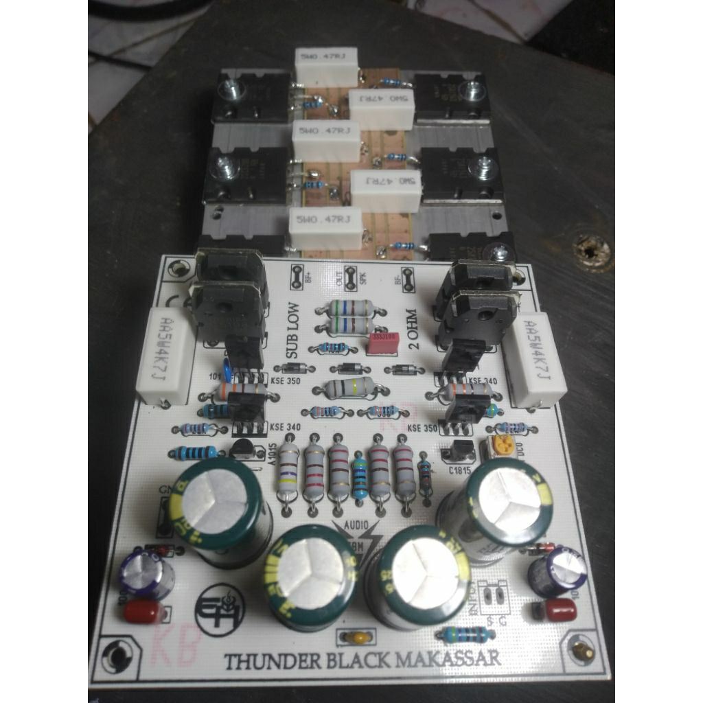Driver TBM SUB LOW Plus Transistor Final 4set dan Heatsink/Pendingin.