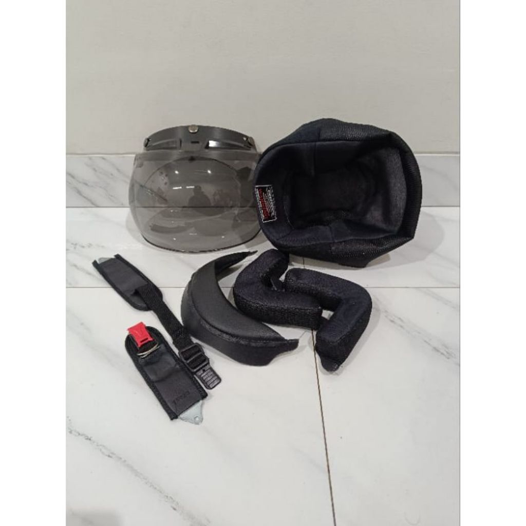 Paket Kaca Helm Bogo Retro + Busa Spon Helm Bogo Retro