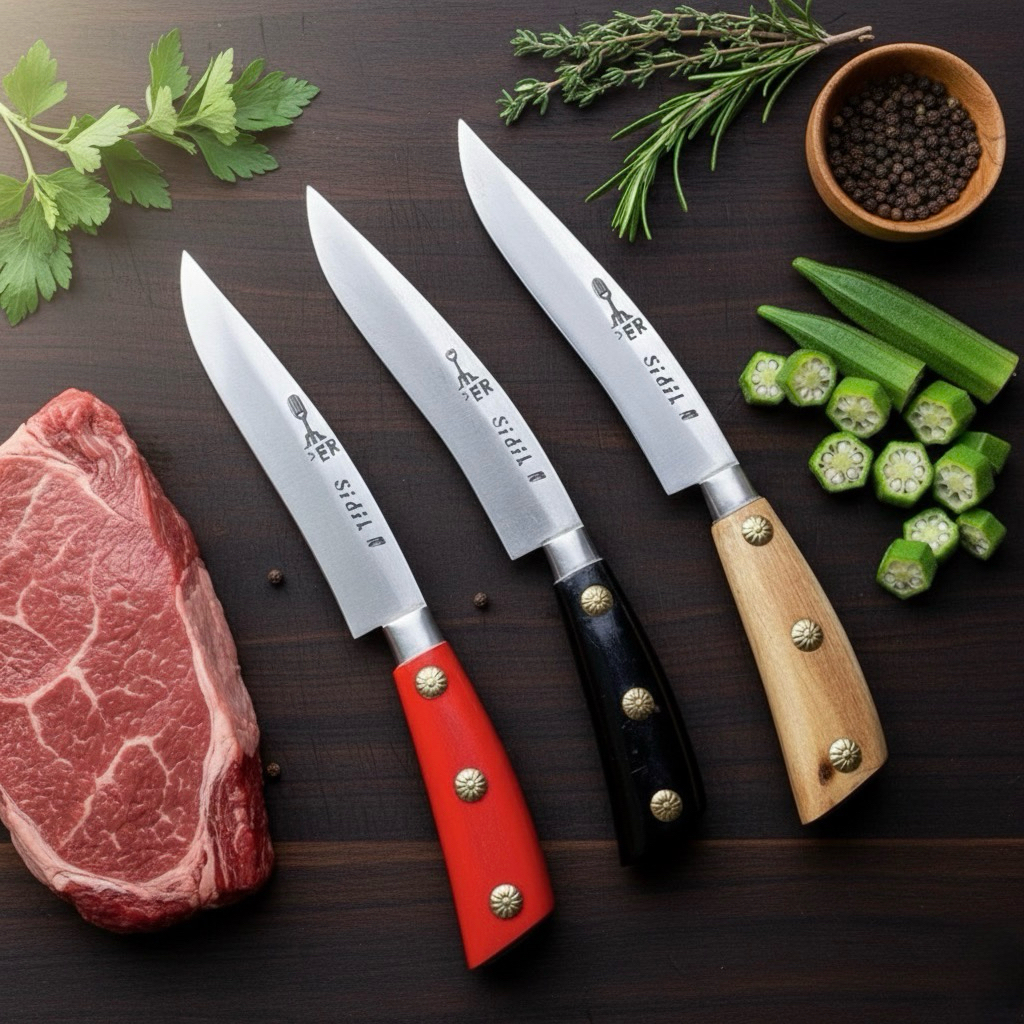 PISAU DAPUR BADIK CAP GARPU BONUS SARUNG KULIT ASLI