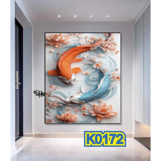 Sedang Viral Stiker Ikan Koi - Wallpaper Stiker Ikan Koi 3d - Stiker Ikan Koi Untuk Ruang Tamu