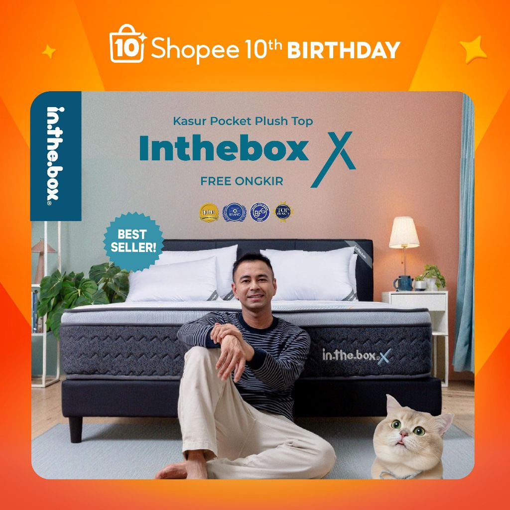 INTHEBOX X (Plush Top) Kasur Spring Bed - FREE Bantal | Ukuran Kasur 90x200, 100x200, 120x200, 140x2