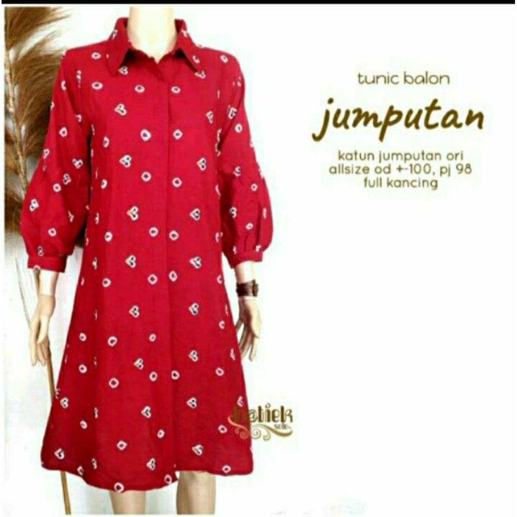 Tunik Balon Jumputan Batik Tunik Batik Wanita