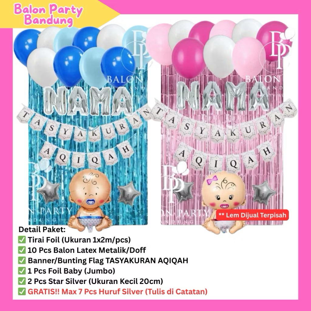 Paket Dekorasi Balon Aqiqah Tasyakuran