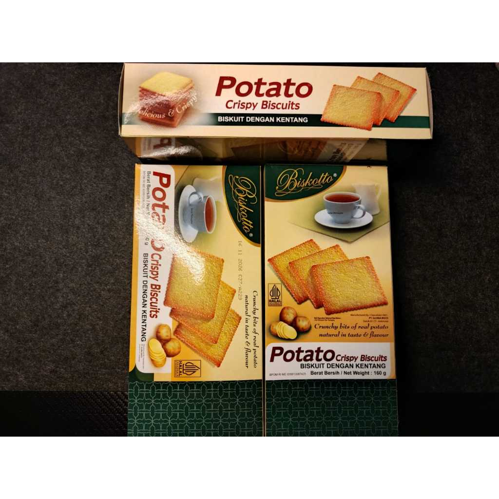 Biskotto Potato Crispy Biskuit 1 - Dus Cocok Untuk Hajatan/Camilan/Makanan Ringan/Jajan Harian