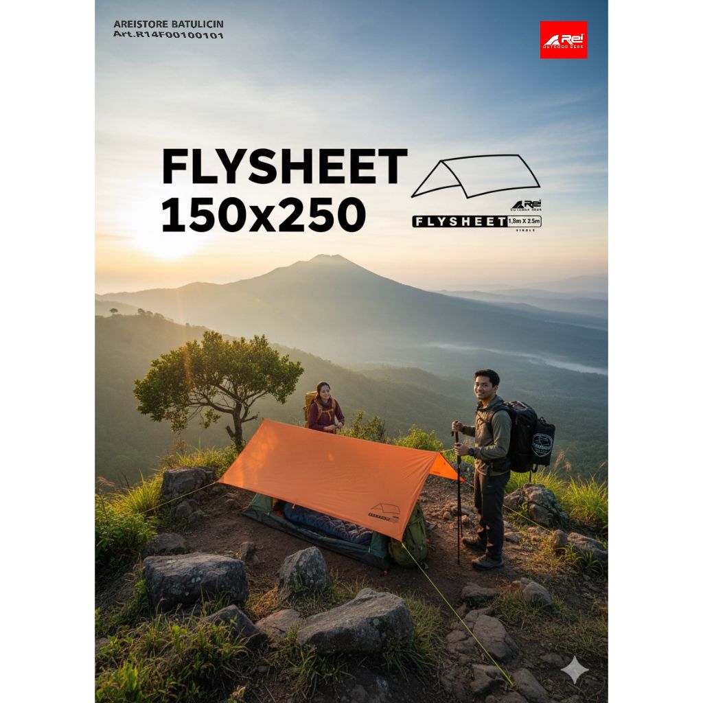 Flysheet / Penutup Tenda 1,5 x 2,5 Waterproof Arei 0101