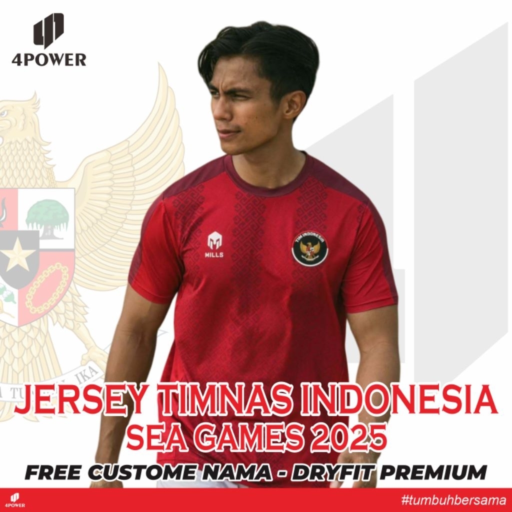 JERSEY TIMNAS INDONESIA SEA GAMES HOME TERBARU 2025 - BAJU KAOS TIMNAS INDONESIA SEA GAMES THAILAND