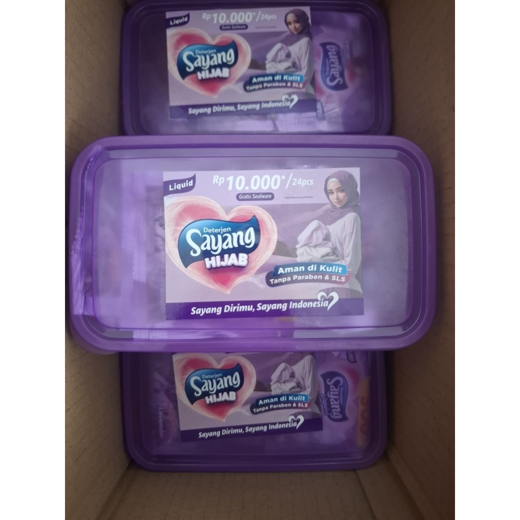 Detergent Sayang Renteng Bonus Tepak Isi 24 Sachet