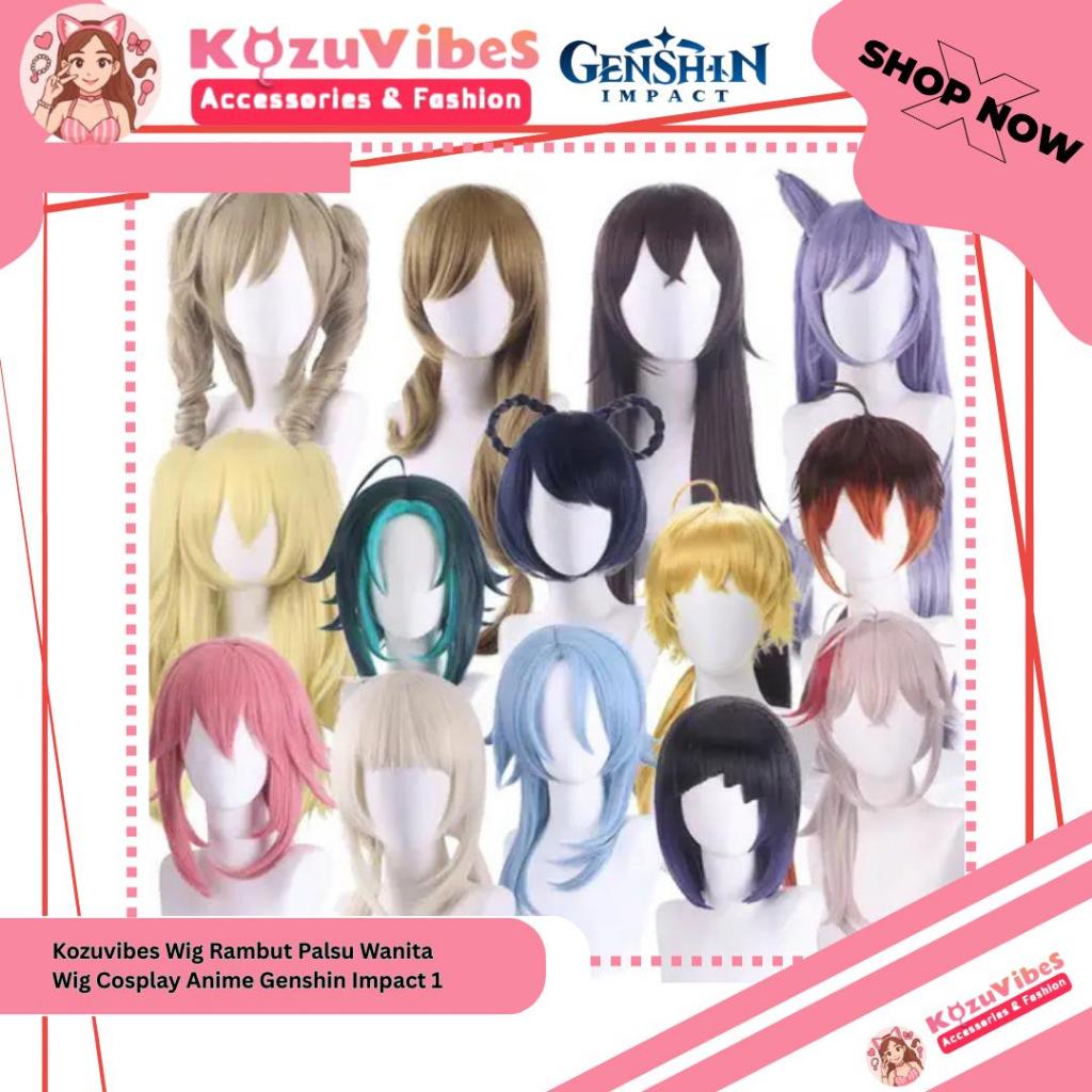 Kozuvibes Wig Rambut Palsu Wanita Wig Cosplay Anime Genshin Impact 1
