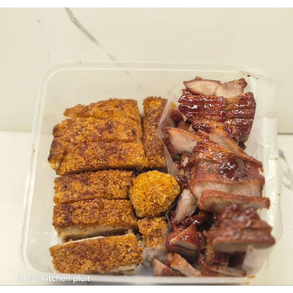 1 kg Babi Panggang Kombinasi Charsiu / Siobak Crispy / Pork Belly Crispy / Babi Garing NO MSG