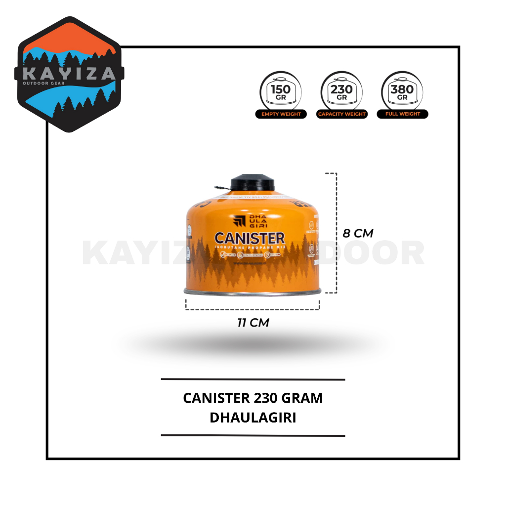 Tabung Gas Kosong Canister Dhaulagiri 230 Gram - Canister Dhaulagiri Outdoor