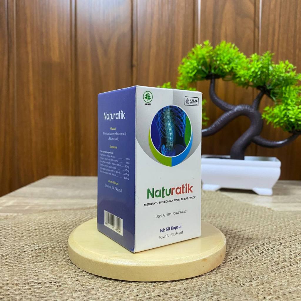 Naturatik Original Naturafit 50 kapsul Anti Nyeri, Sendi Linu Lutut , Asam urat, dan Rematik