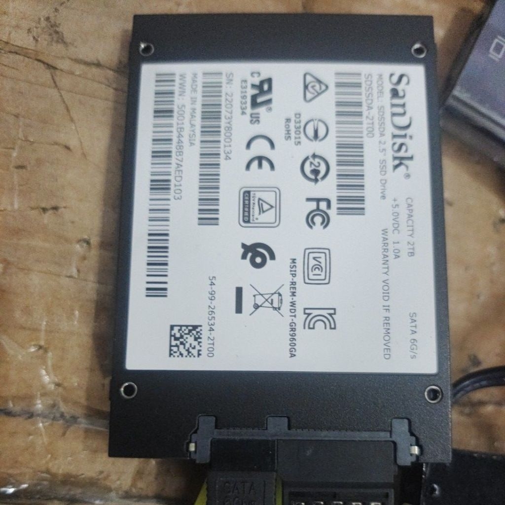ssd Sandisk 2tb sata