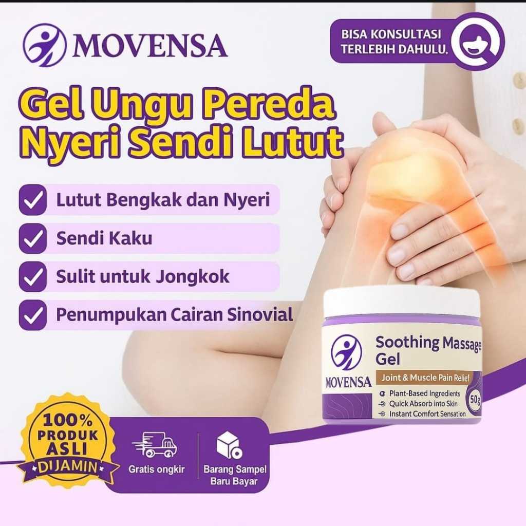MOVENSA SOOTHING GEL KRIM HERBAL UNTUK MEMBANTU MERILEKSKAN AREA TANGAN & PERGELANGAN