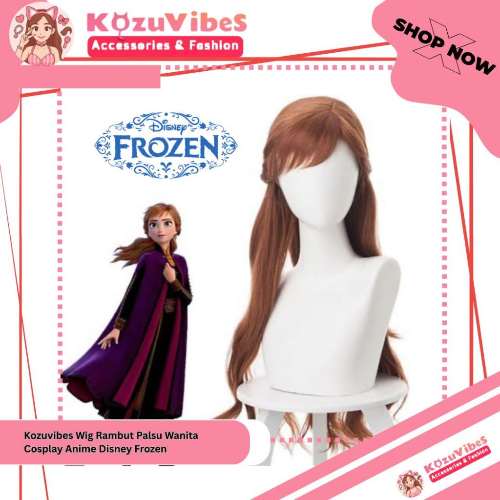 Kozuvibes Wig Rambut Palsu Wanita Wig Cosplay Anime DisKozuvibes Wig Rambut Palsu Wanita Wig Cosplay Anime Disney Frozenney Frozen