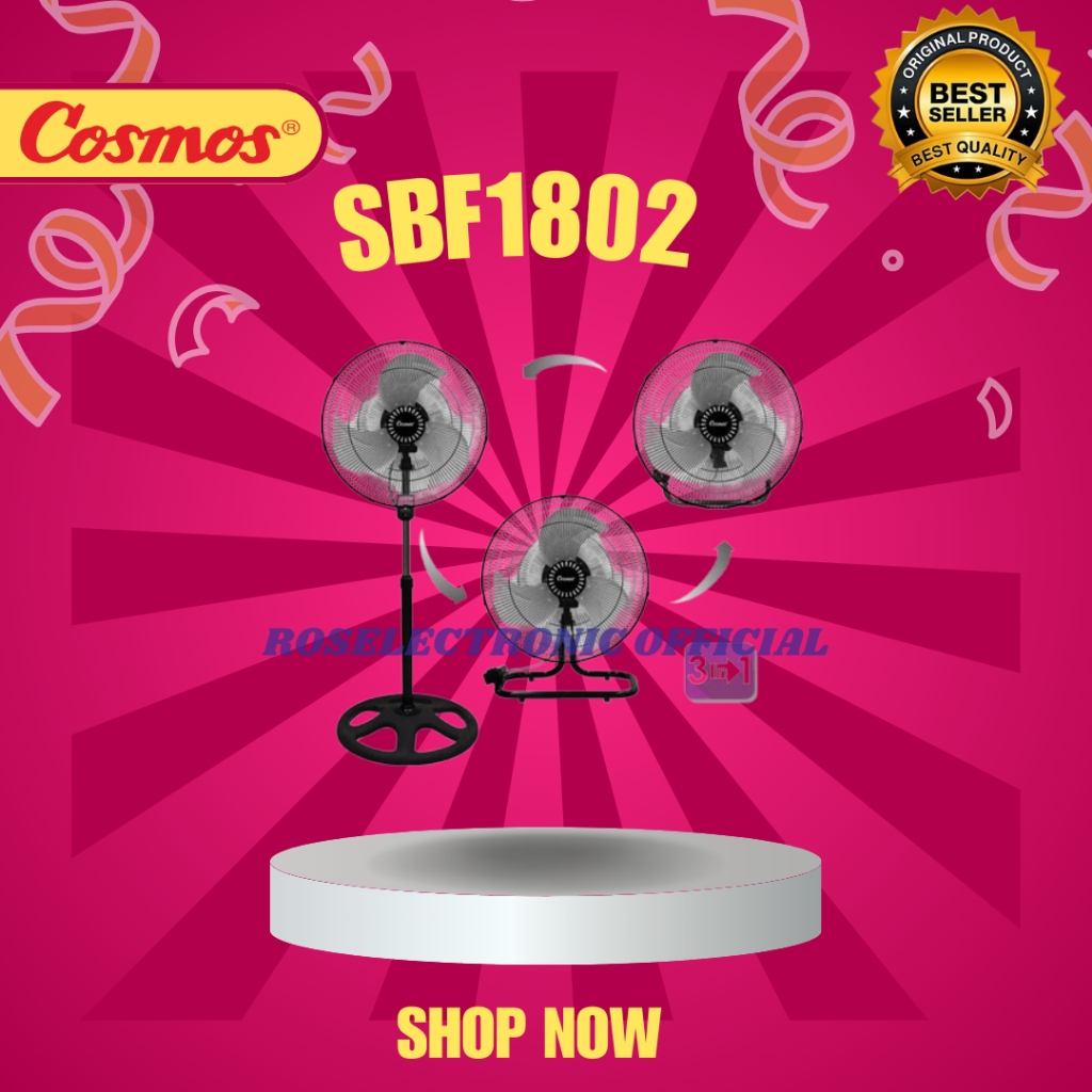 SBF1802 Cosmos Industrial Fan SBF-1802 Baling-Baling Alumunium 18 Inci