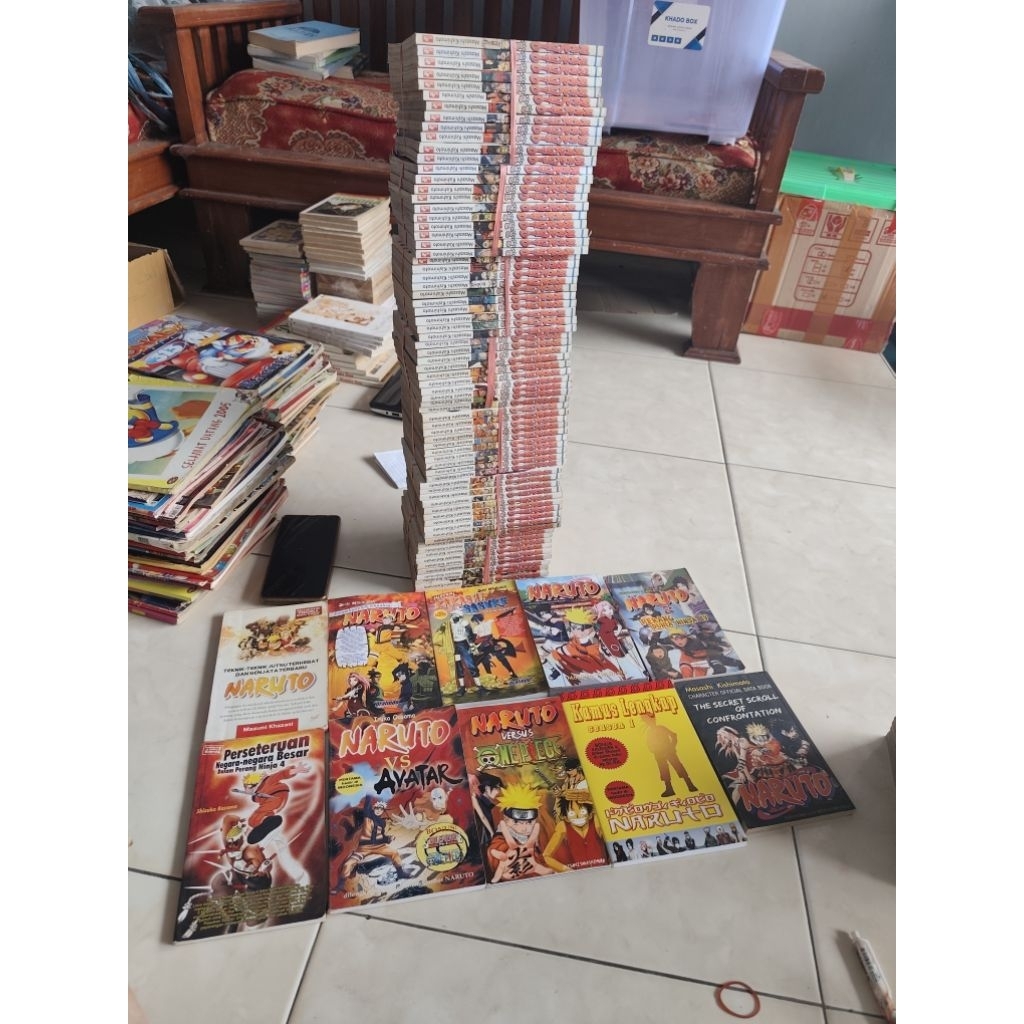 Komik Full Set Tamat Naruto 1-72 + data book + 9komik Naruto langka