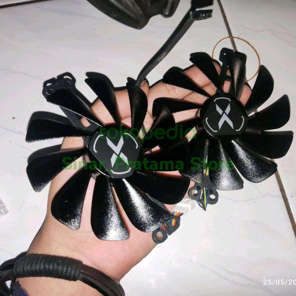 Fan kipas vga XFX Rx 6650 6600 xt Speedster SWFT 210 95mm 4pin
