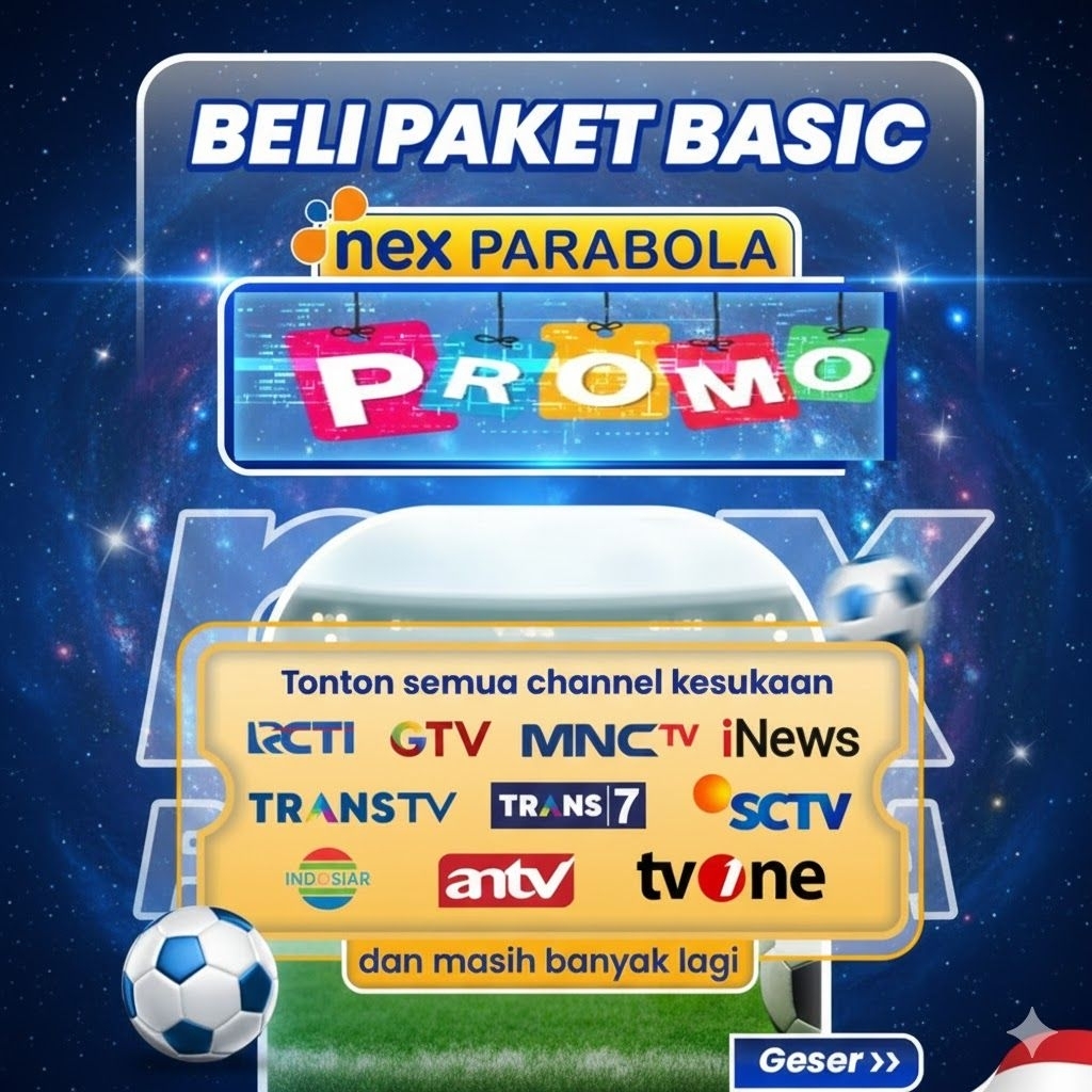 PAKET BASIC NEX PARABOLA 1TAHUN 360HARI