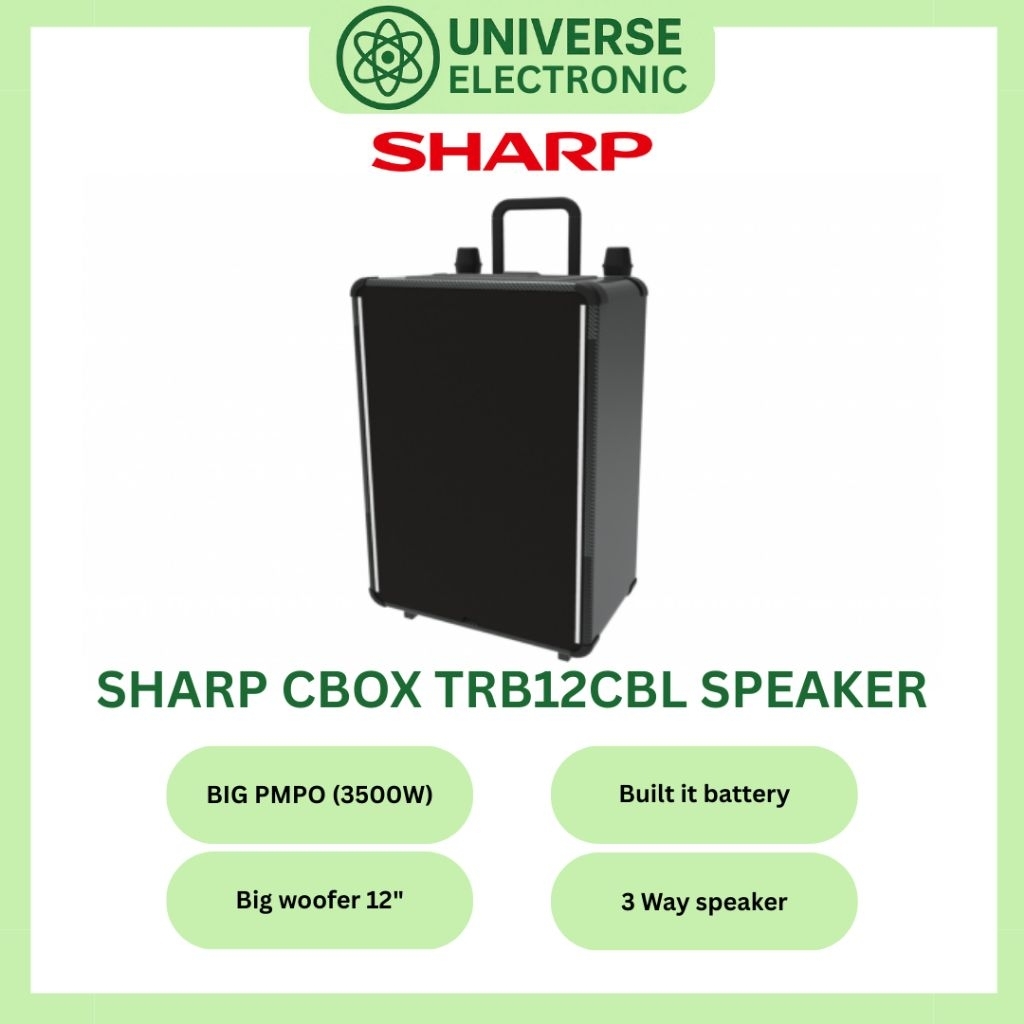 SHARP CBOX TRB12CBL / CBOX-TRB12CBL PORTABLE KARAOKE SPEAKER