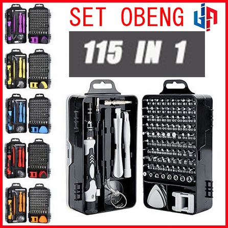 Obeng Full Set 115 in 1 Alat Mini Reparasi Service Hp Laptop Komputer PC Serbaguna Service Obeng 115