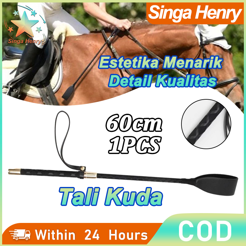 Cambuk Kuda 60cm Dengan Grip Non Slip Dan Material Kulit Premium Untuk Kenyamanan Berkuda Maksimal