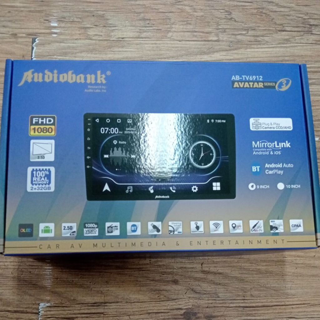 HEAD UNIT ANDROID 9 INCH AUDIOBANK AB-TV6911 FREE KAMERA / HEAD UNIT ANDROID AUDIOBANK THOR SERIES