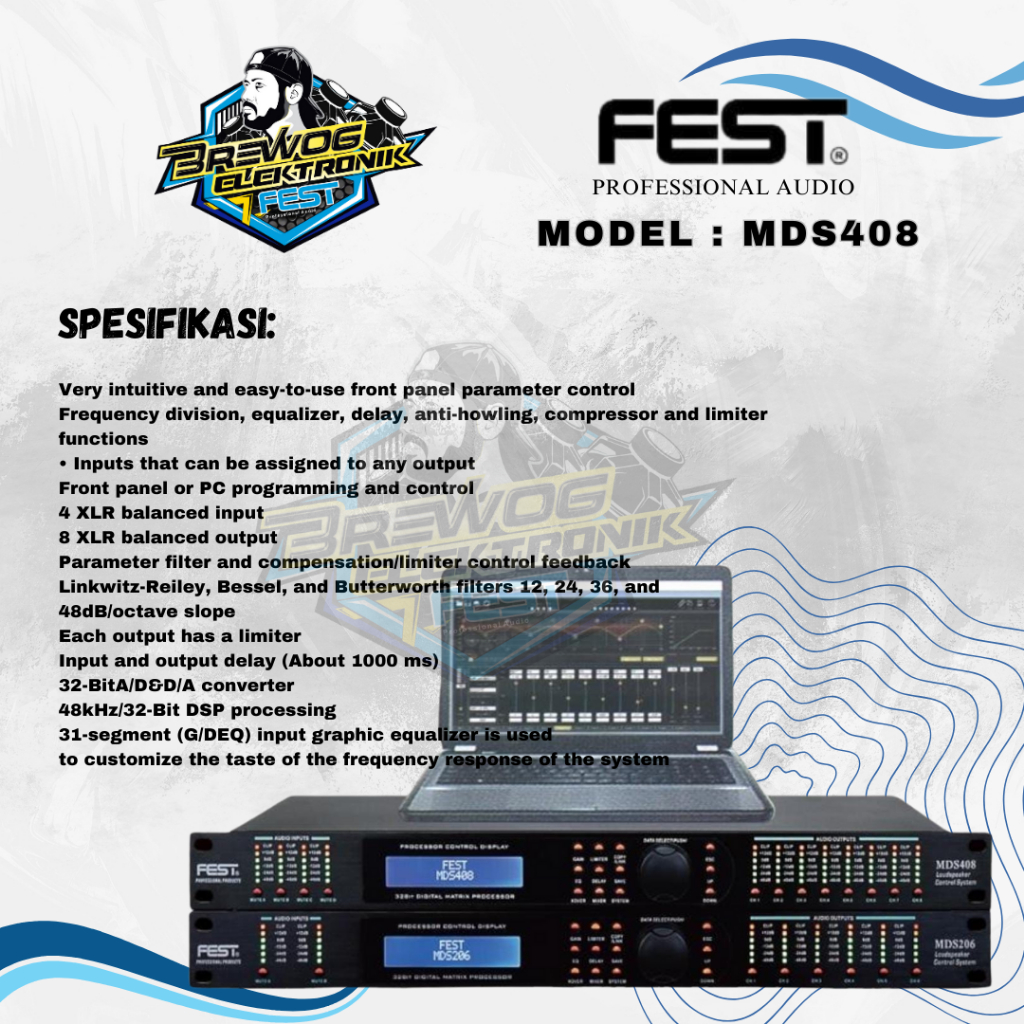 MANAGEMENT MDS 408 DLMS FEST INDONESIA ORIGINAL Mini DLMS Smart Audio