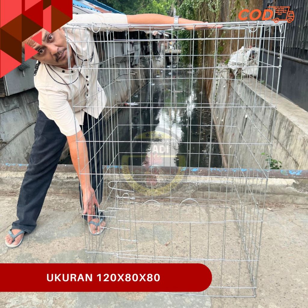 Kandang Umbaran Lipat Jumbo Galvanis 3mm Anti Karat | Ccok Untuk Umbaran Ayam Umbaran Bebek | Kuat &