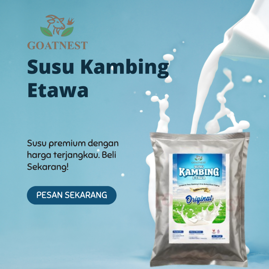 Susu Kambing Murni 100%   Susu Kambing yang diperas  Organik Tanpa Gula NoSugar Cocok untuk penderit