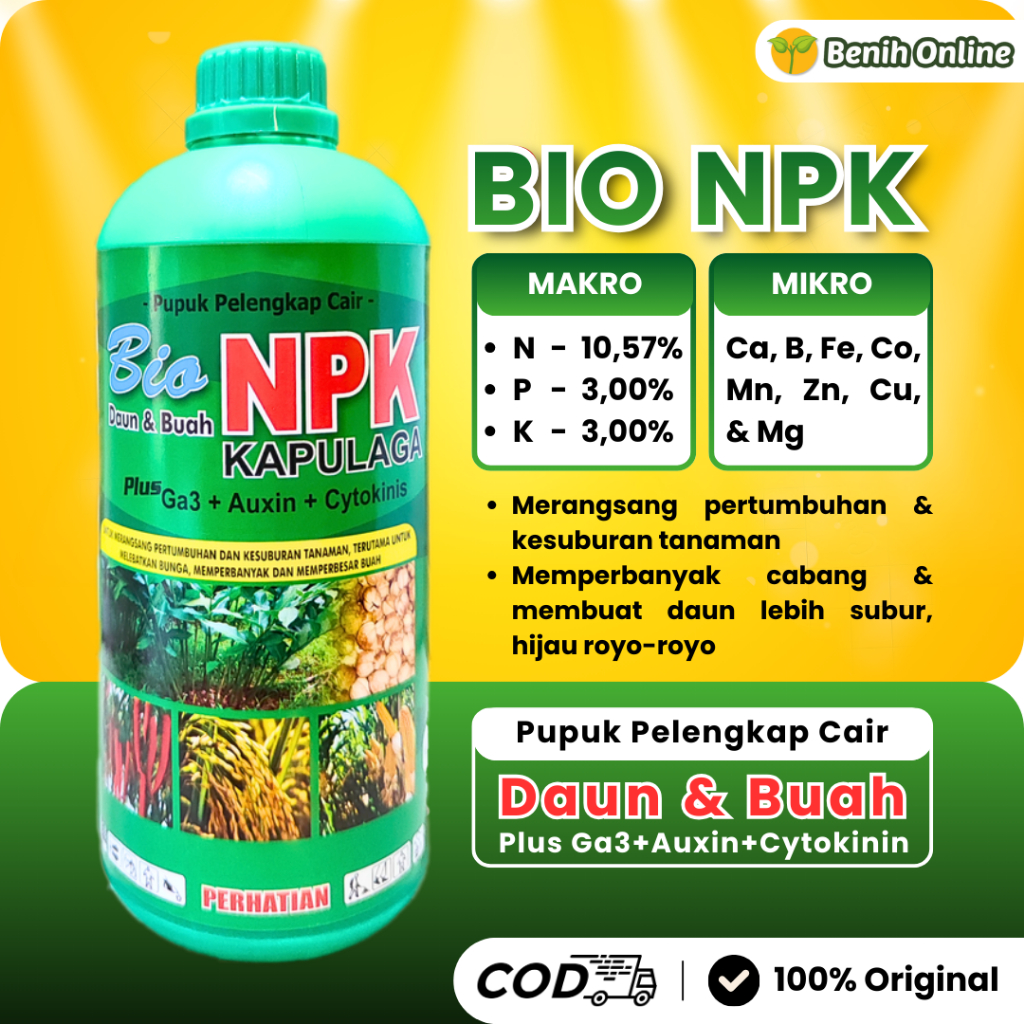 PUPUK PELENGKAP CAIR – BIO NPK – 1 liter – pupuk npk supergro biotogrow