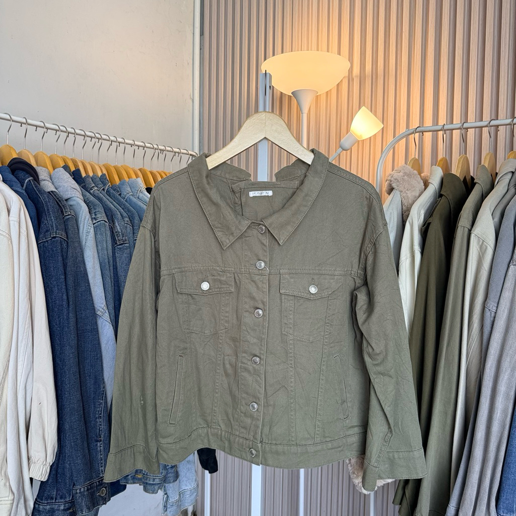 JACKET JEANS CROP WANITA ARMY BRAND COLZA