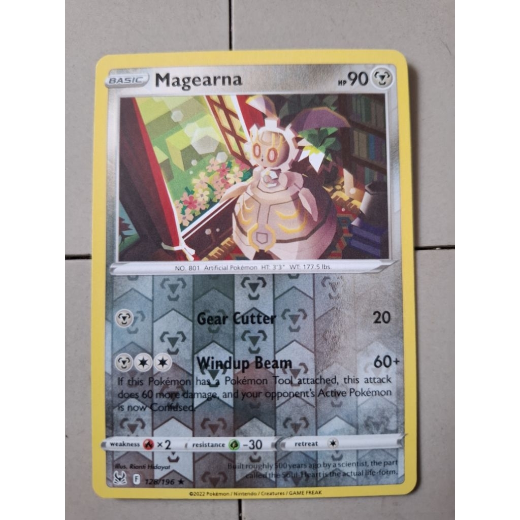 kartu pokemon original holo reverse  magearna f 128/196
