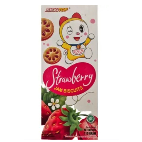 Biskitop Strawberry Jam Biscuit 110 gr / Biskitop Biskuit Selai Stroberi 110 gr
