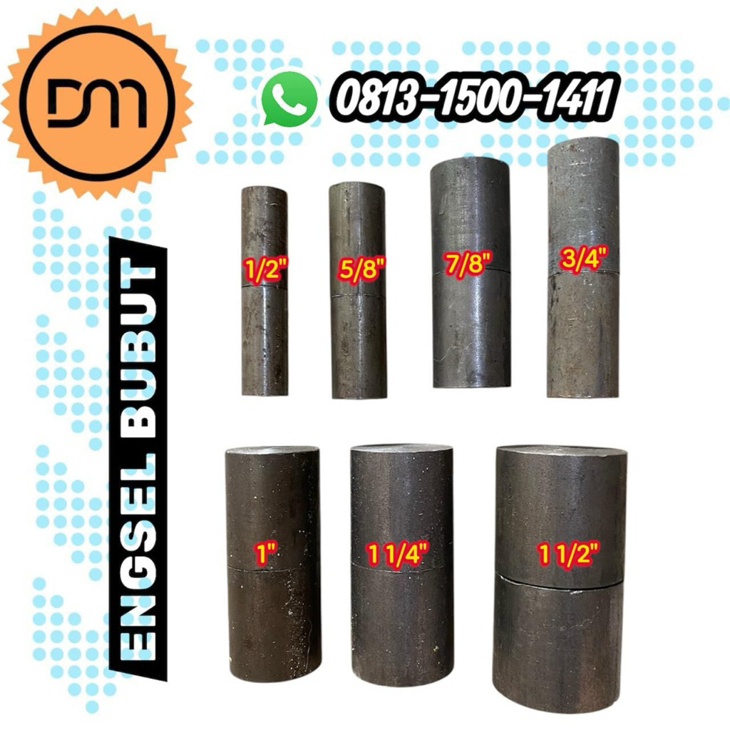 DM - Engsel bubut besi pagar / Engsel bubut pintu besi