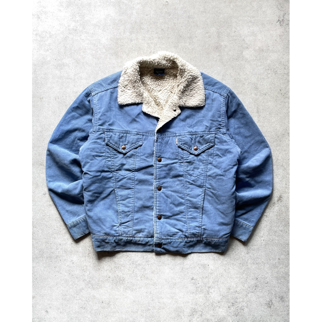Trucker Corduroy Sherpa Blue Ice Jacket